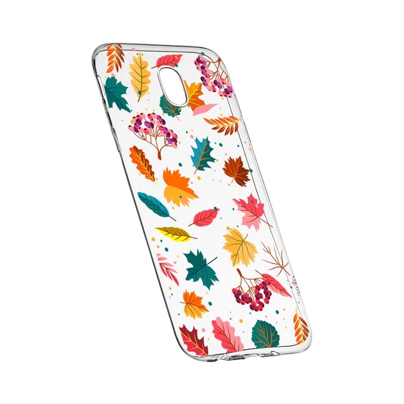 Husa Silicon, Transparent, Slim, Frunze, 99, Samsung Galaxy J5 2017