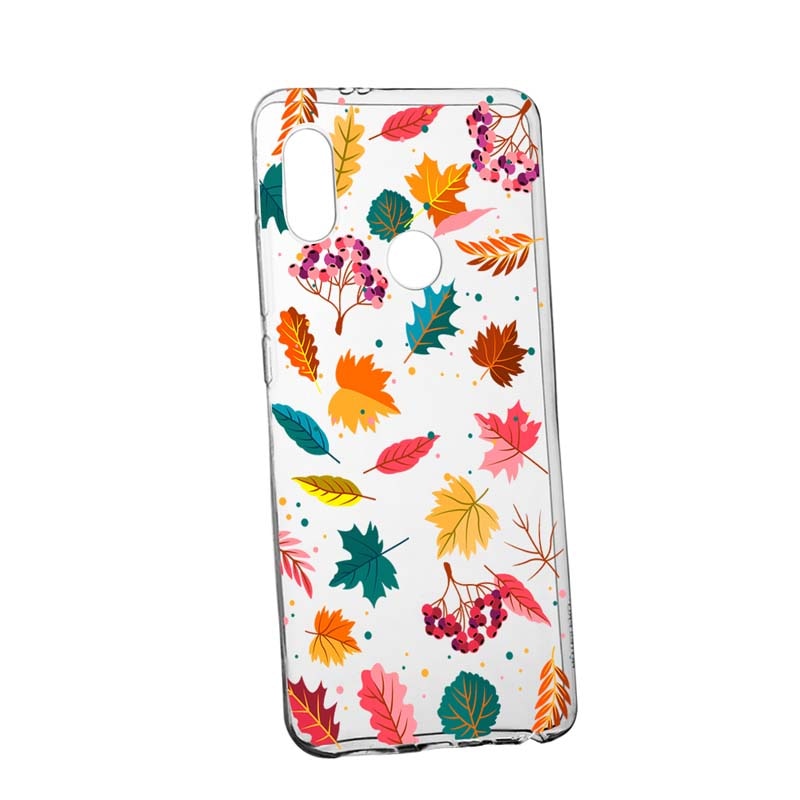 Husa Silicon, Transparent, Slim, Frunze, 99, Xiaomi Mi8