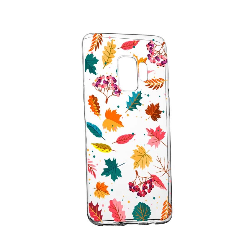 Husa Silicon, Transparent, Slim, Frunze, 99, Samsung Galaxy J4 2018