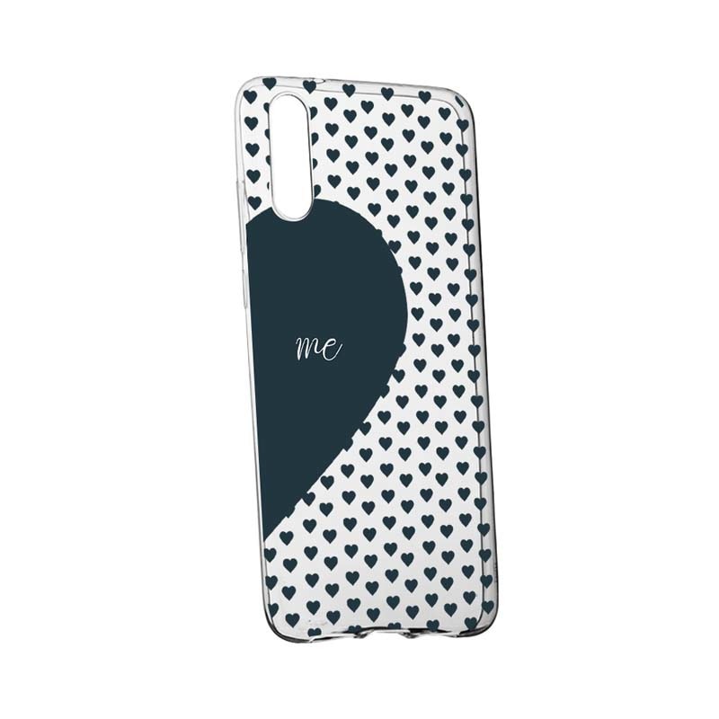 Husa Silicon, Transparent, Slim, Love Me + You, 100, Huawei P20 Plus