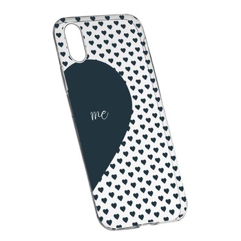 Husa Silicon, Transparent, Slim, Love Me + You, 100, Sony XA1 Husa Silicon, Transparent, Slim, Love Me + You, 100, Sony XA1