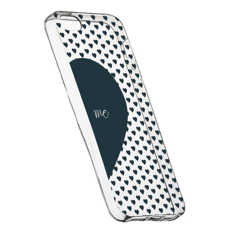Husa Silicon, Transparent, Slim, Love Me + You, 100, Apple iPhone 5 / 5S / SE