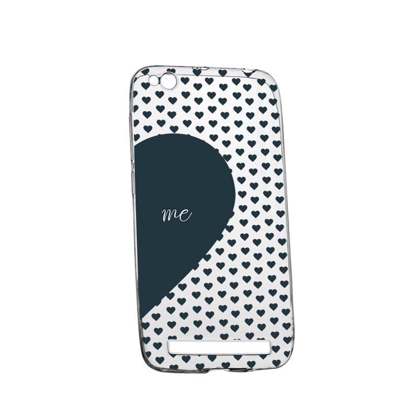 Husa Silicon, Transparent, Slim, Love Me + You, 100, Xiaomi Redmi 5A