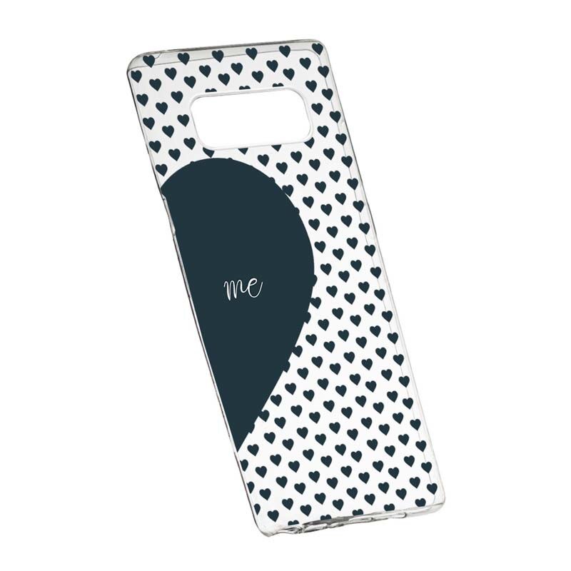 Husa Silicon, Transparent, Slim, Love Me + You, 100, Samsung Galaxy Note 8