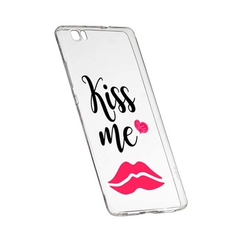 Husa Silicon, Transparent, Slim, Kiss Me, 103, Huawei P8 LITE Husa Silicon, Transparent, Slim, Kiss Me, 103, Huawei P8 LITE