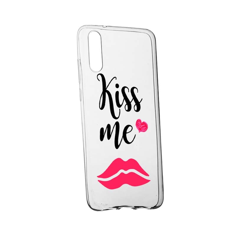 Husa Silicon, Transparent, Slim, Kiss Me, 103, Huawei P20