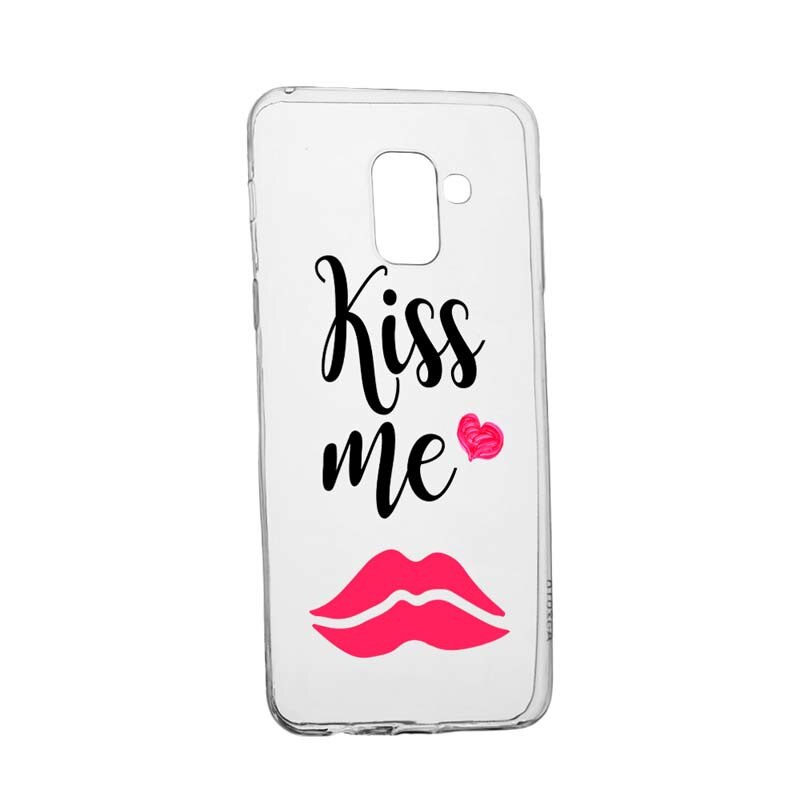 Husa Silicon, Transparent, Slim, Kiss Me, 103, Samsung Galaxy A8 2018 / A5 2018