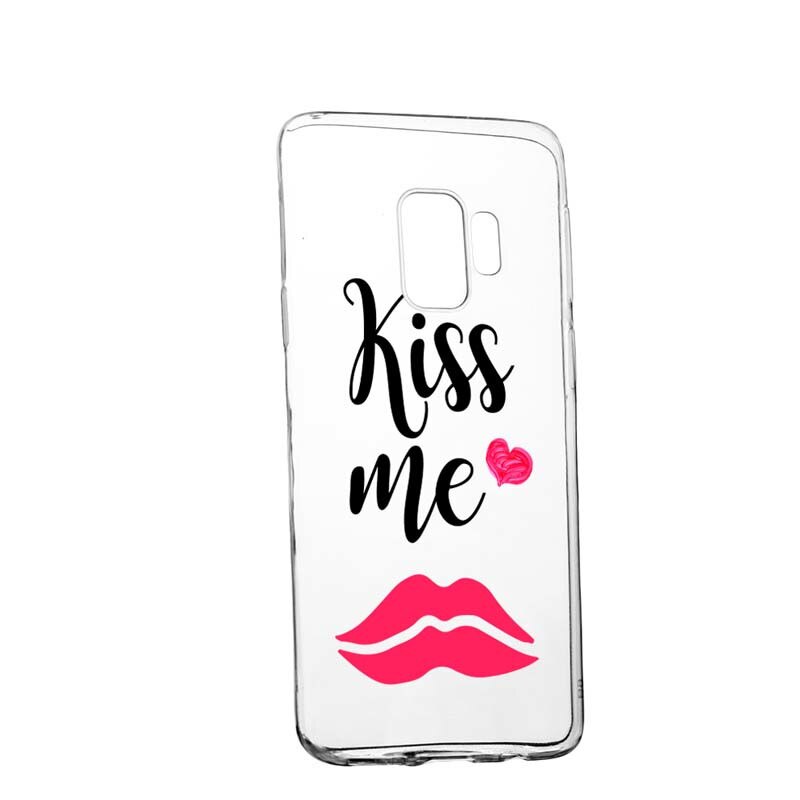 Husa Silicon, Transparent, Slim, Kiss Me, 103, Samsung Galaxy S9
