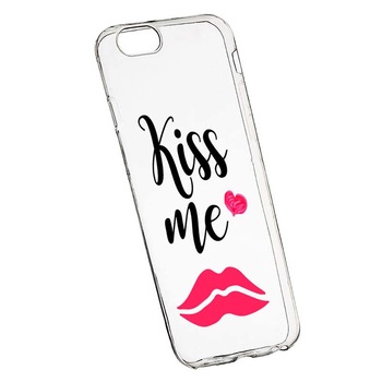 Husa Silicon, Transparent, Slim, Kiss Me, 103, Apple iPhone 7 Plus / 8 Plus Husa Silicon, Transparent, Slim, Kiss Me, 103, Apple iPhone 7 Plus / 8 Plus