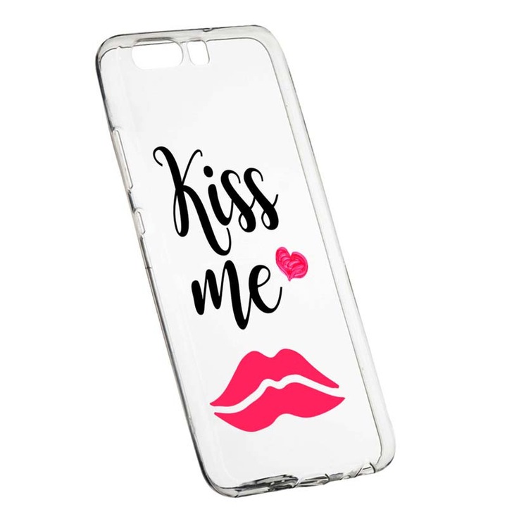 Силиконов кейс, прозрачен, тънък, Kiss Me, 103, Huawei Y6 2018