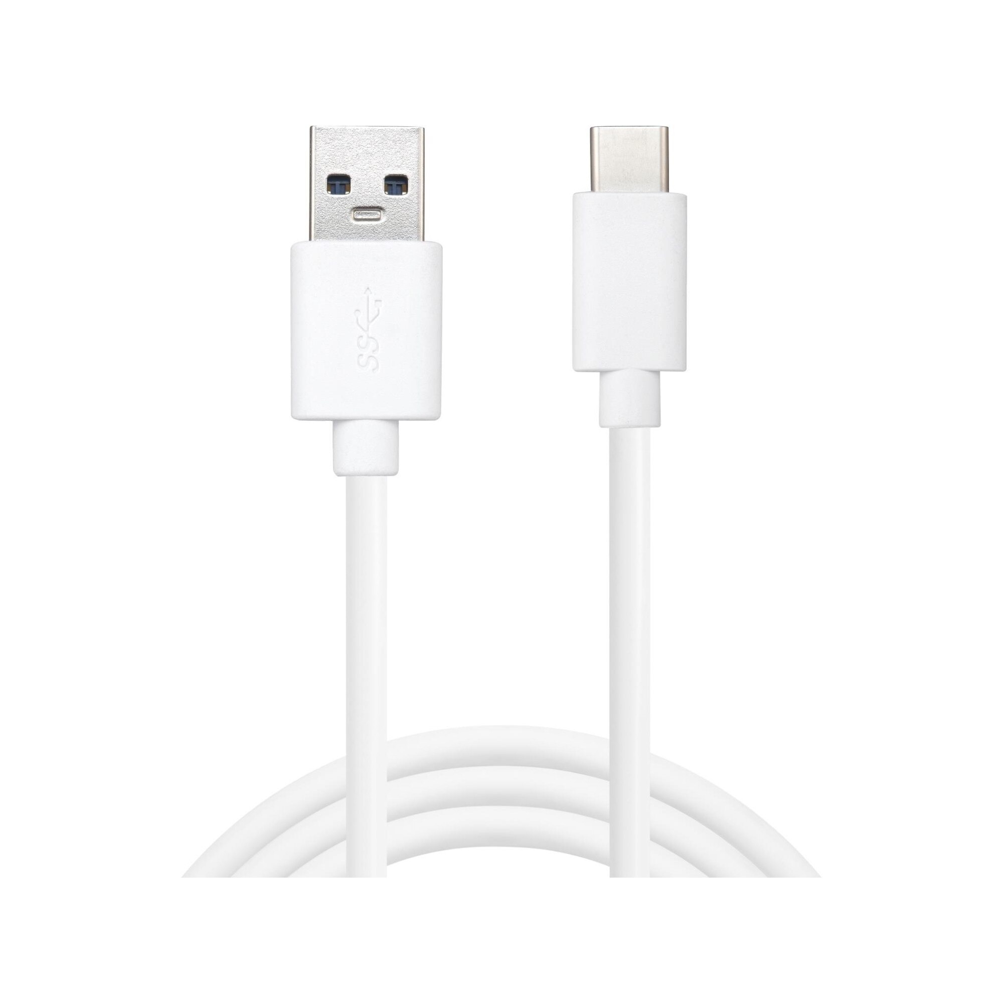 Cablul de incarcare Sandberg USB-C 3.1 > USB-A 3.0 2M, alb