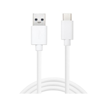 Cablul de incarcare Sandberg USB-C 3.1 > USB-A 3.0 2M, alb Cablul de incarcare Sandberg USB-C 3.1 > USB-A 3.0 2M, alb