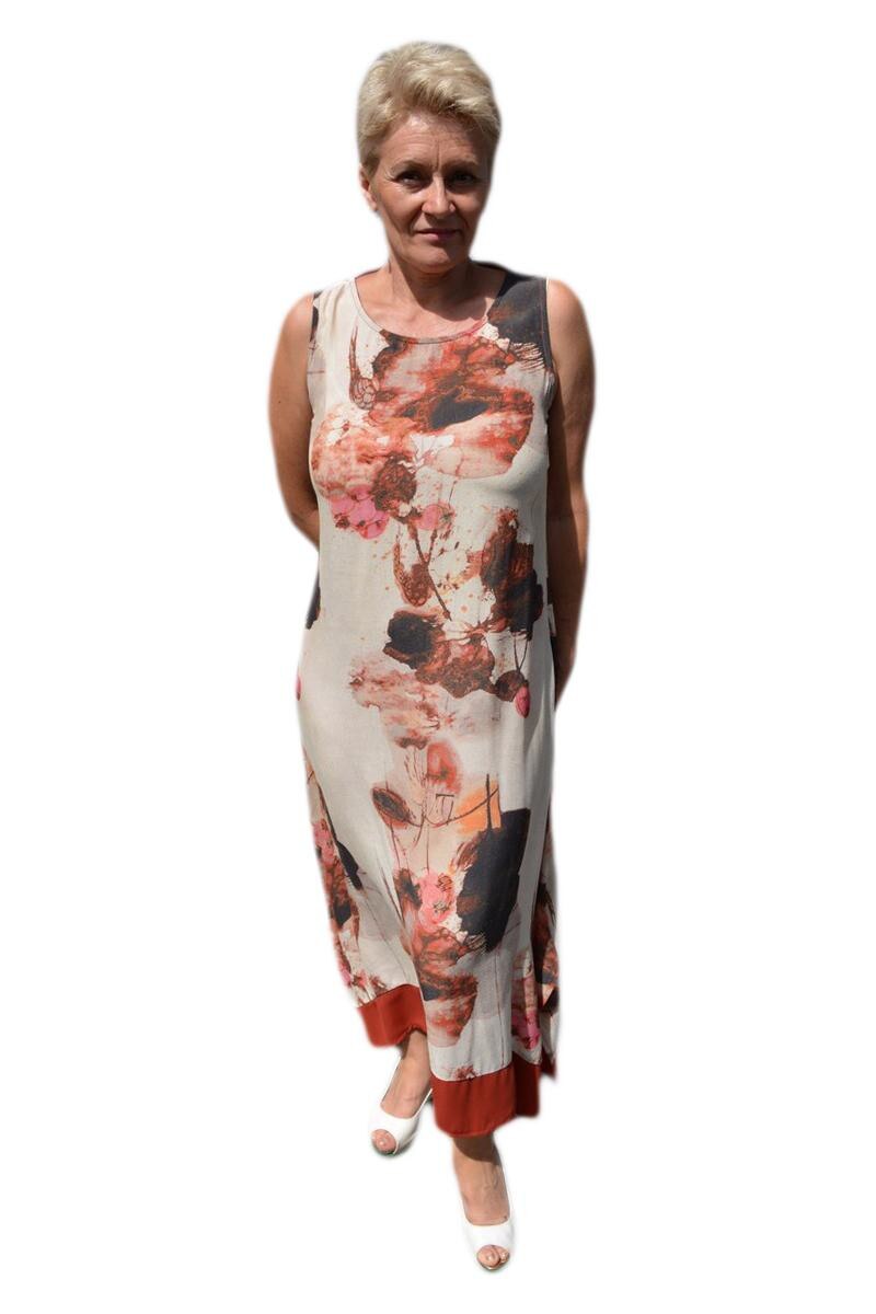 Rochie de zi, cu imprimeu floral, D&J Exclusive, Multicolor