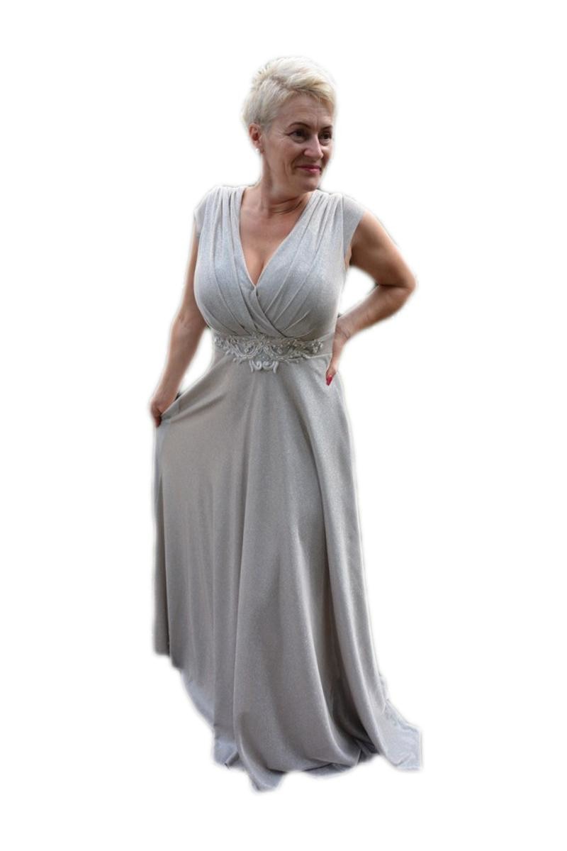 Rochie de seara,model lung , D&J Exclusive, Bej