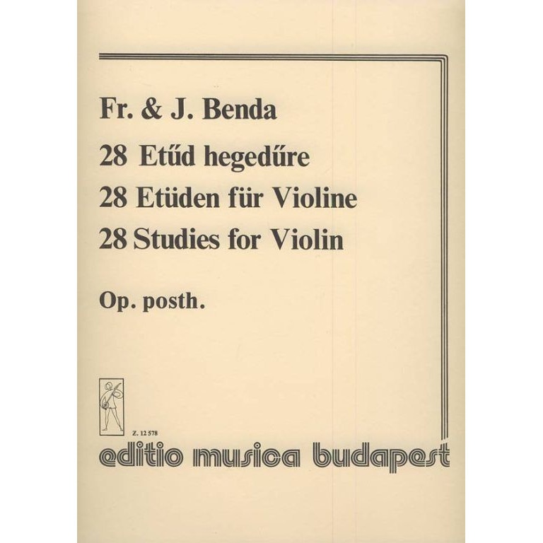 Benda, Frantisek (Franz): 28 Studies Op. post.