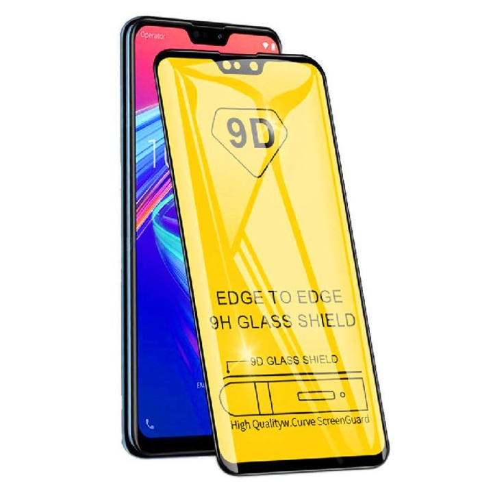 Стъклен протектор за дисплей MBX 9D Full Glue Flat закалено стъкло - Huawei Y6 (2019)/ Honor 8A/ Pro/ Prime, Черен
