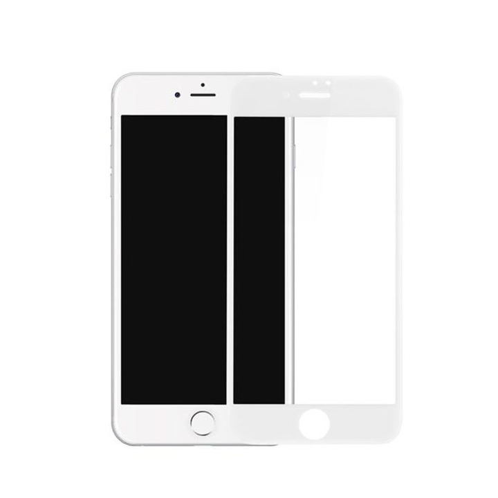 Стъклен протектор за дисплей MBX 5D Full закалено стъкло с цяло лепило - iPhone 6/ 6s Plus, Бял