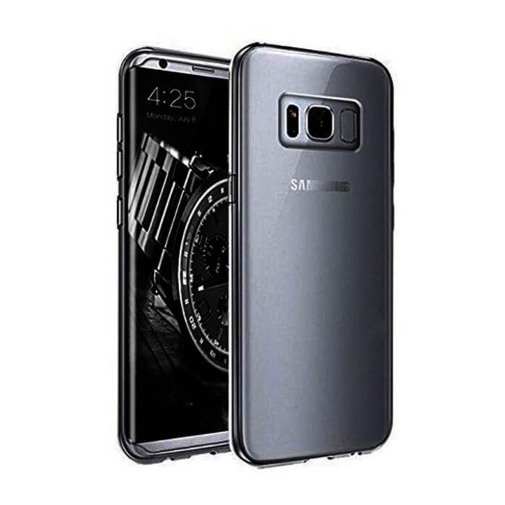 Силиконов прозрачен калъф гръб кейс MBX - Samsung G955 Galaxy S8 Plus, Сив