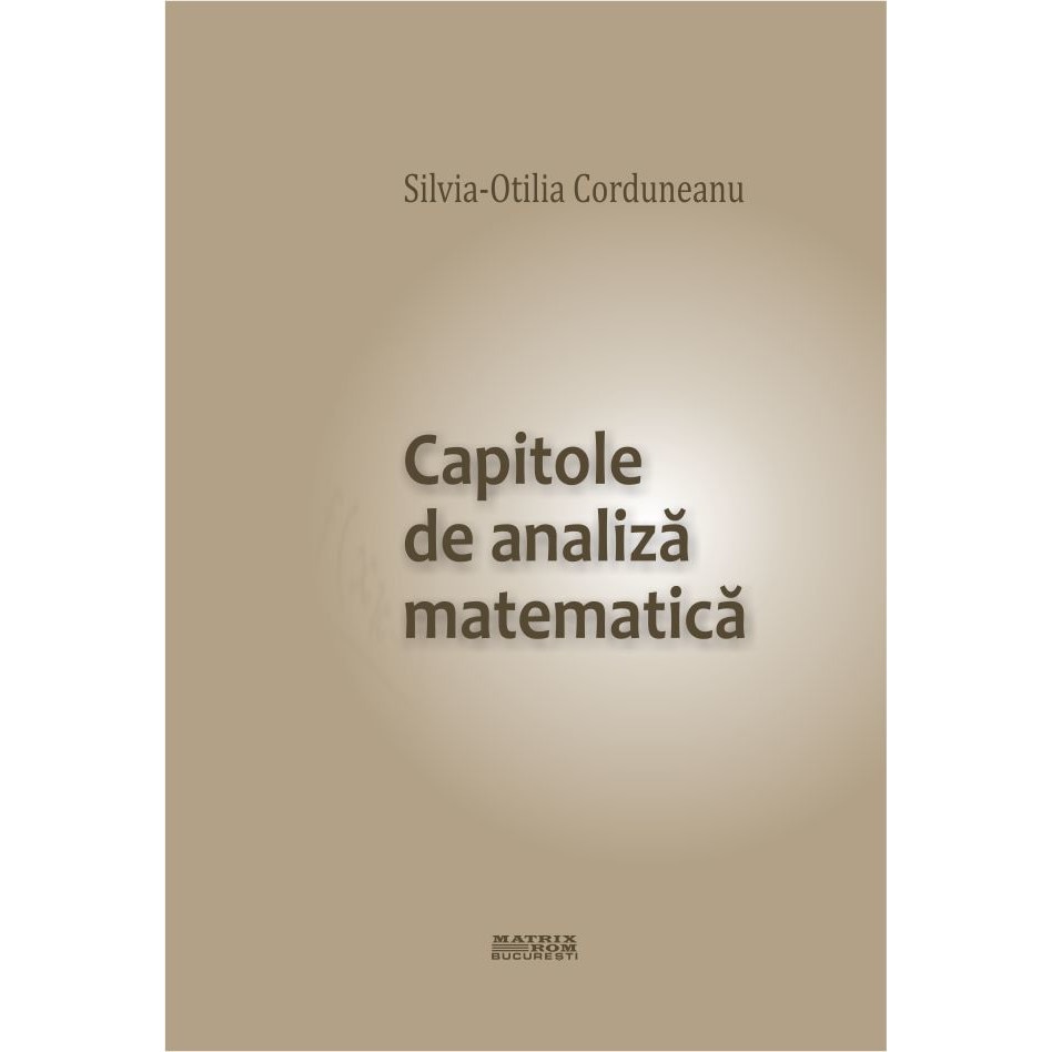 Capitole de analiza matematica, Silvia-Otilia Corduneanu