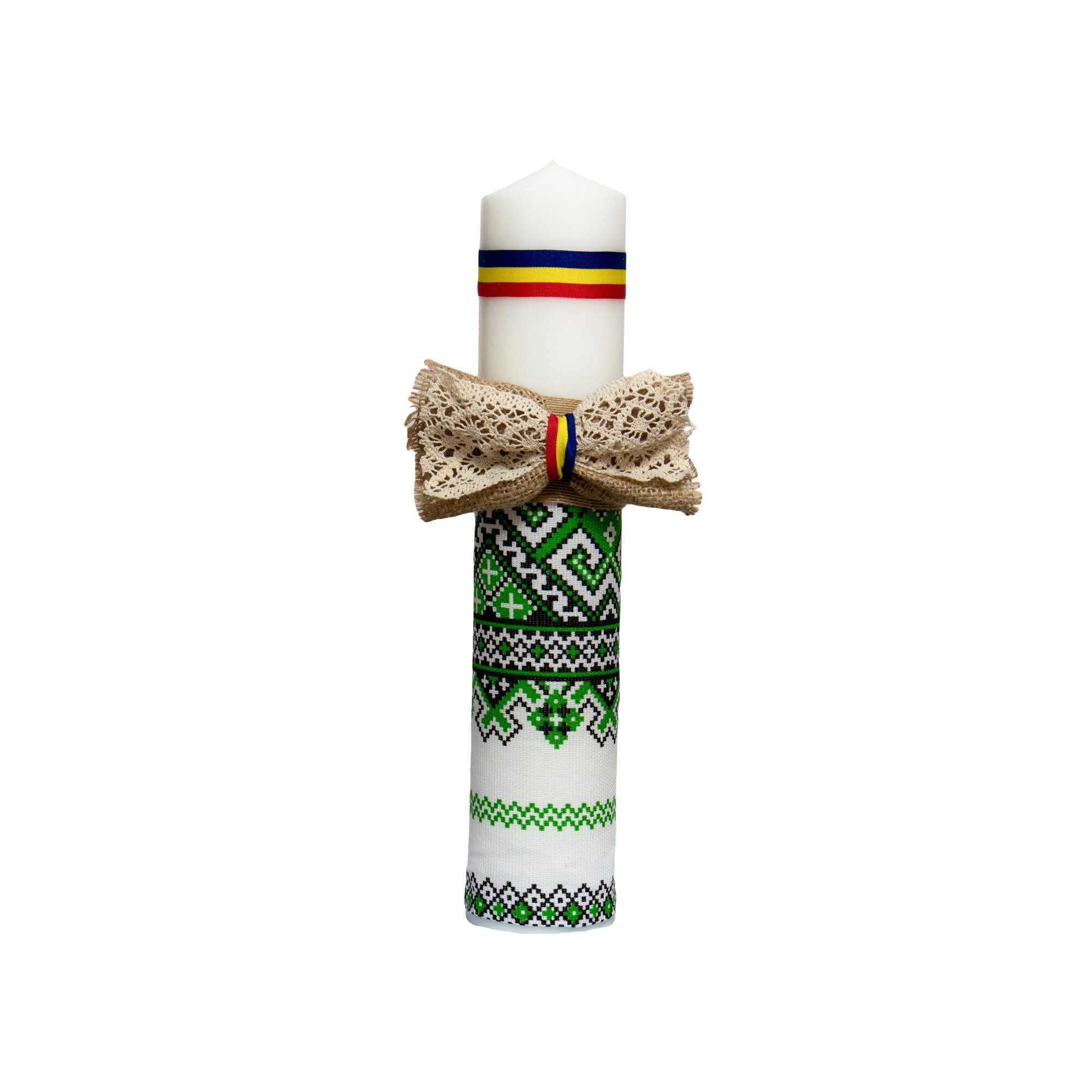 Lumanare botez, traditionala Verde