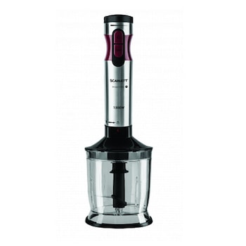 Set blender Scarlett SC-HB42F45,1500 W, 12 viteze, negru/rosu Set blender Scarlett SC-HB42F45,1500 W, 12 viteze, negru/rosu