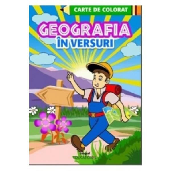 Geografia in versuri - Carte de colorat