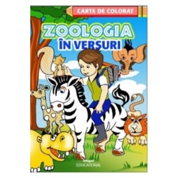 Zoologia in versuri - Carte de colorat