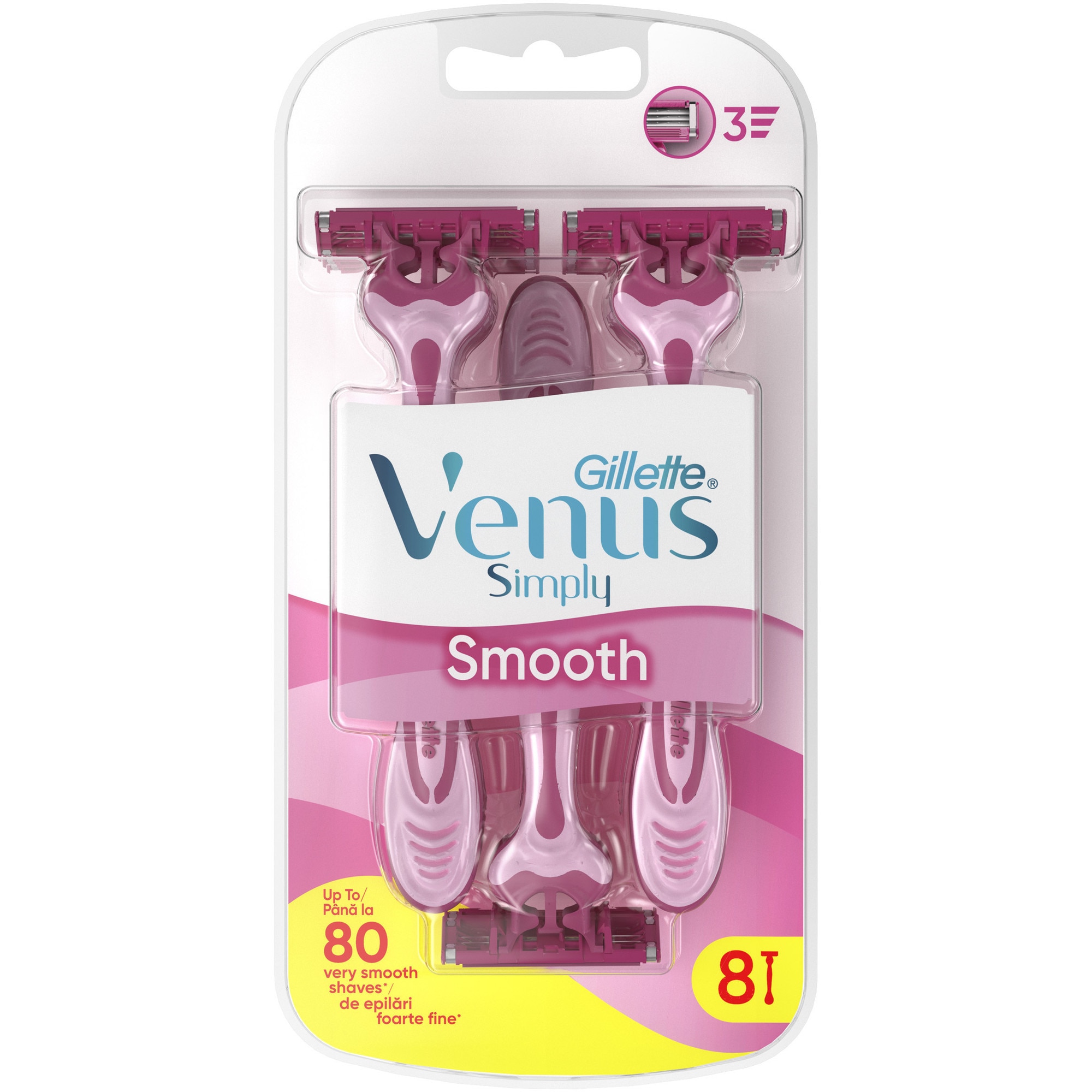 Aparate de ras de unica folosinta Simply Gillette Venus 3, 8 buc