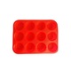 Форма за мъфини, Силикон, Червен