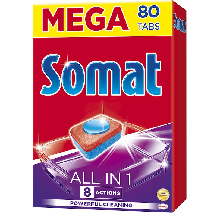 Таблетки за съдомиялна Somat All in one, 80 броя