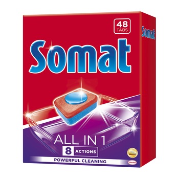 Detergent pentru masina de spalat vase Somat All in one, 48 tablete