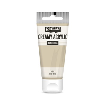 Vopsea acrilica cremoasa semilucioasa Pentart - bej, 60 ml Vopsea acrilica cremoasa semilucioasa Pentart - bej, 60 ml