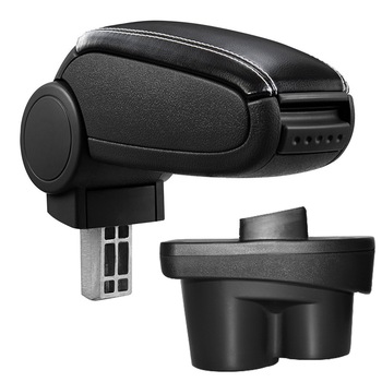 Cotiera Opel Corsa E (2014-) marca pro.tec - negru piele ecologica cu cusatura alba Cotiera Opel Corsa E (2014-) marca pro.tec - negru piele ecologica cu cusatura alba