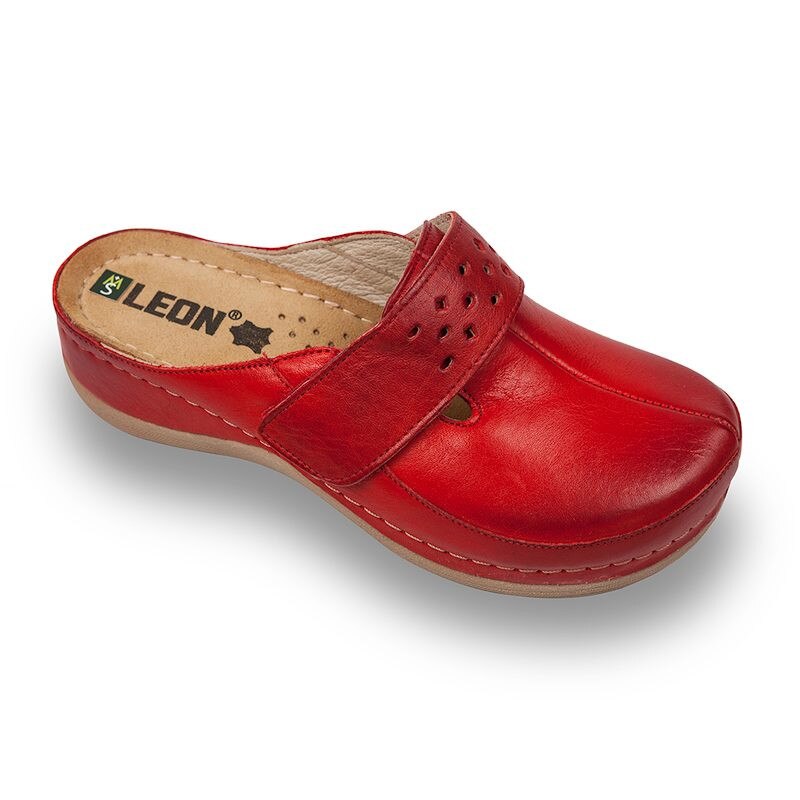 Saboti Medicali Dama din Piele 902 - Rosu