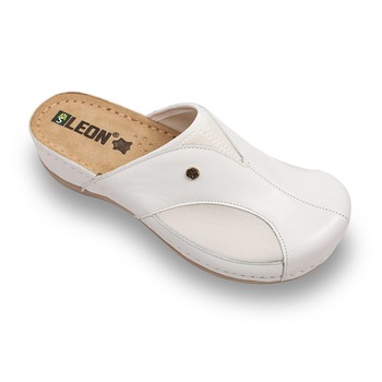 Saboti Medicali Dama din Piele 912 - Alb Saboti Medicali Dama din Piele 912 - Alb