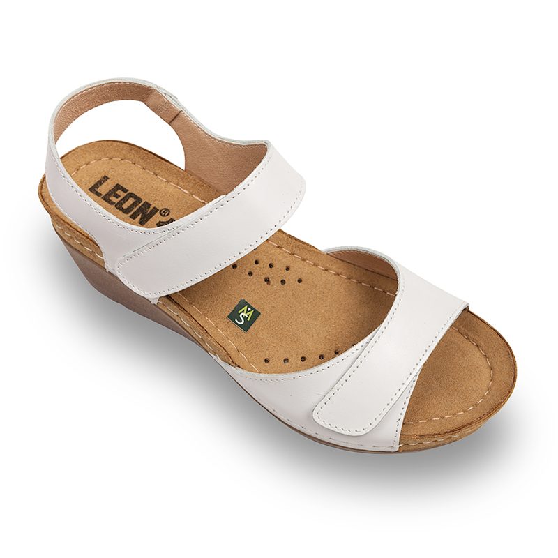 Sandale Medicali Dama din Piele 1041 - Alb