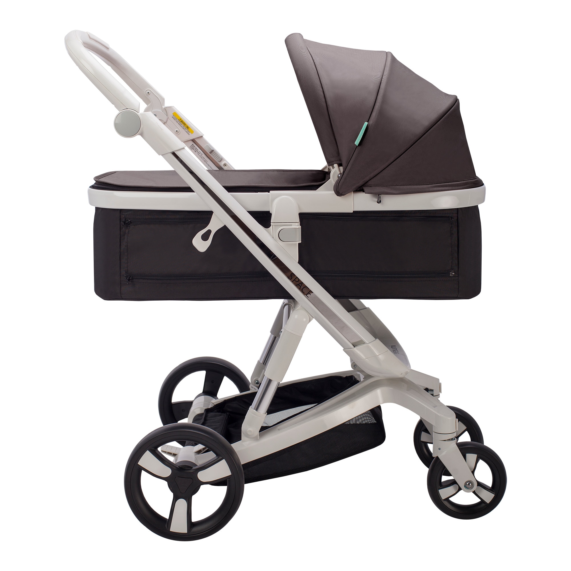 Carucior Bebumi Space 2 in 1, negru, cu frana automata