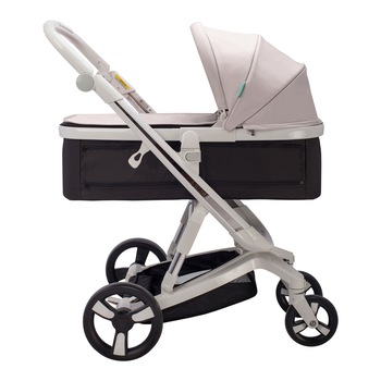 Carucior Bebumi Space 2 in 1, gri deschis, cu frana automata Carucior Bebumi Space 2 in 1, gri deschis, cu frana automata