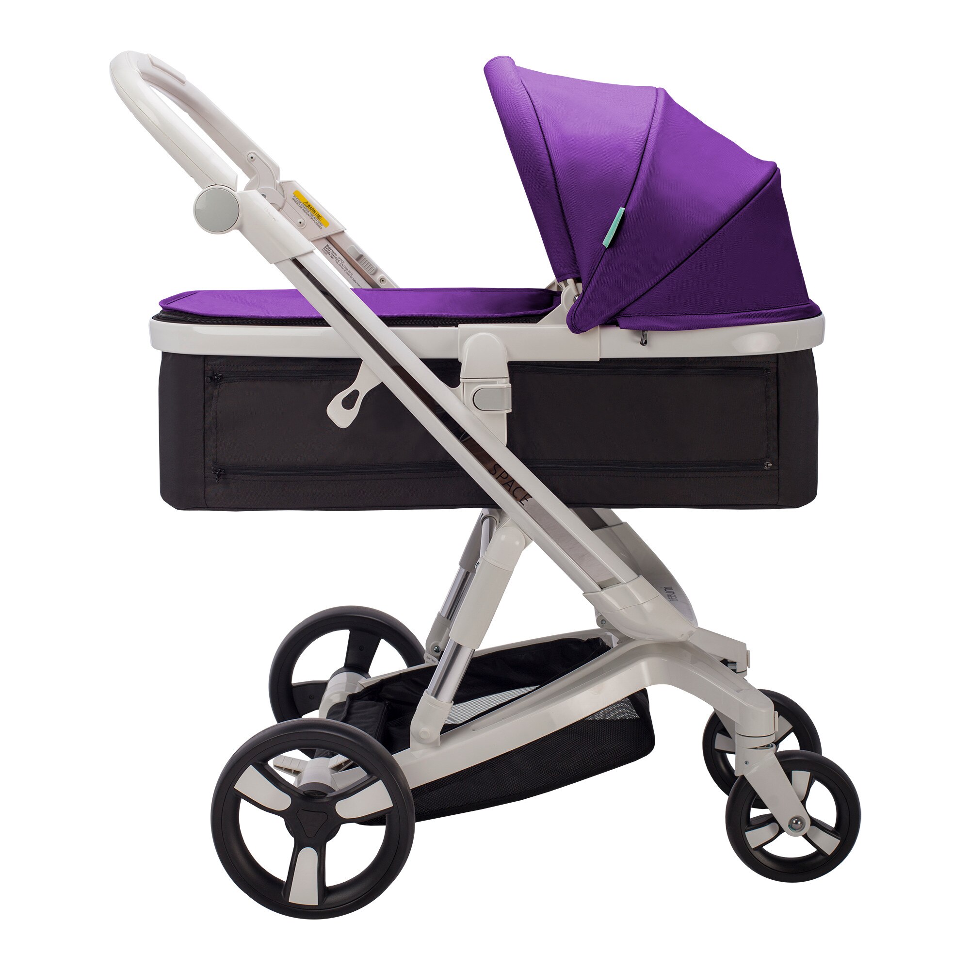 Carucior Bebumi Space 2 in 1, mov, cu frana automata