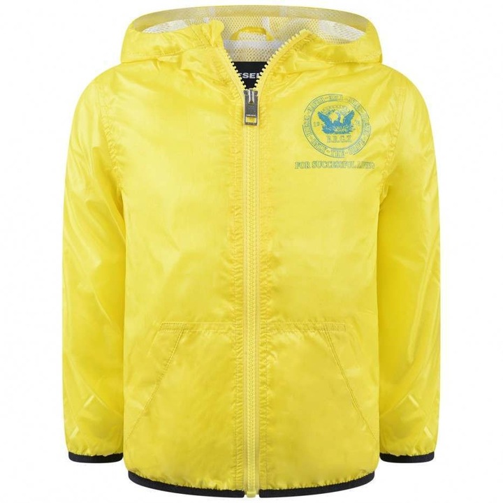 Jacheta de ploaie copii Diesel, galbena , unisex, 5-6 ani