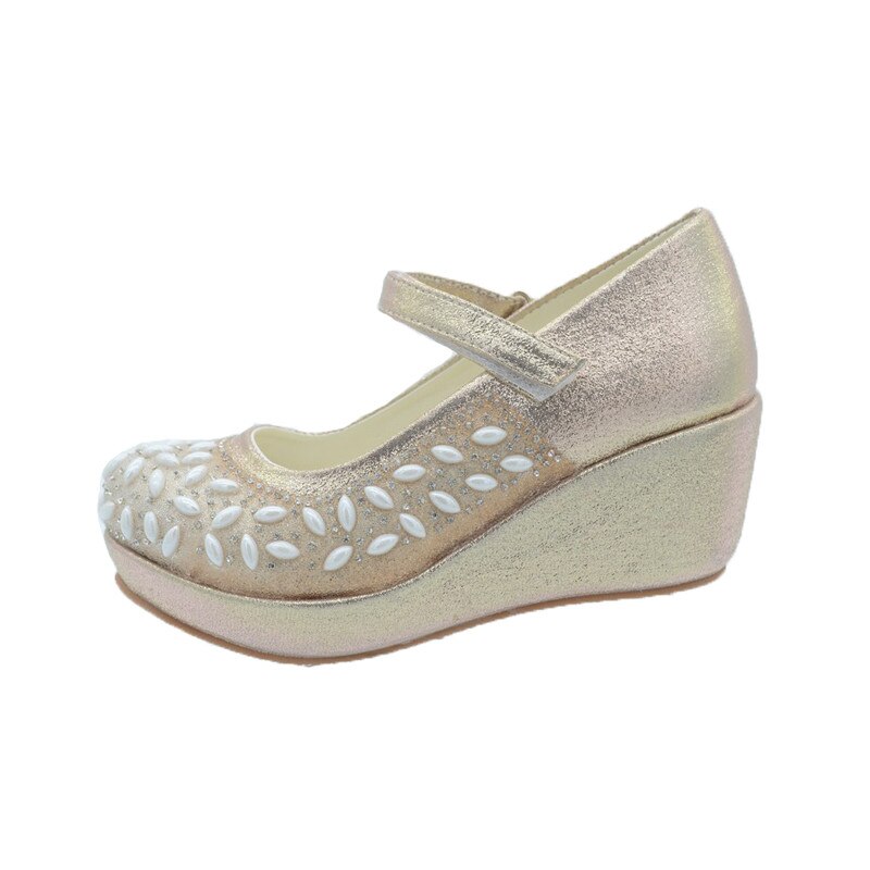 Pantofi cu platforma fetite Ensa, Auriu