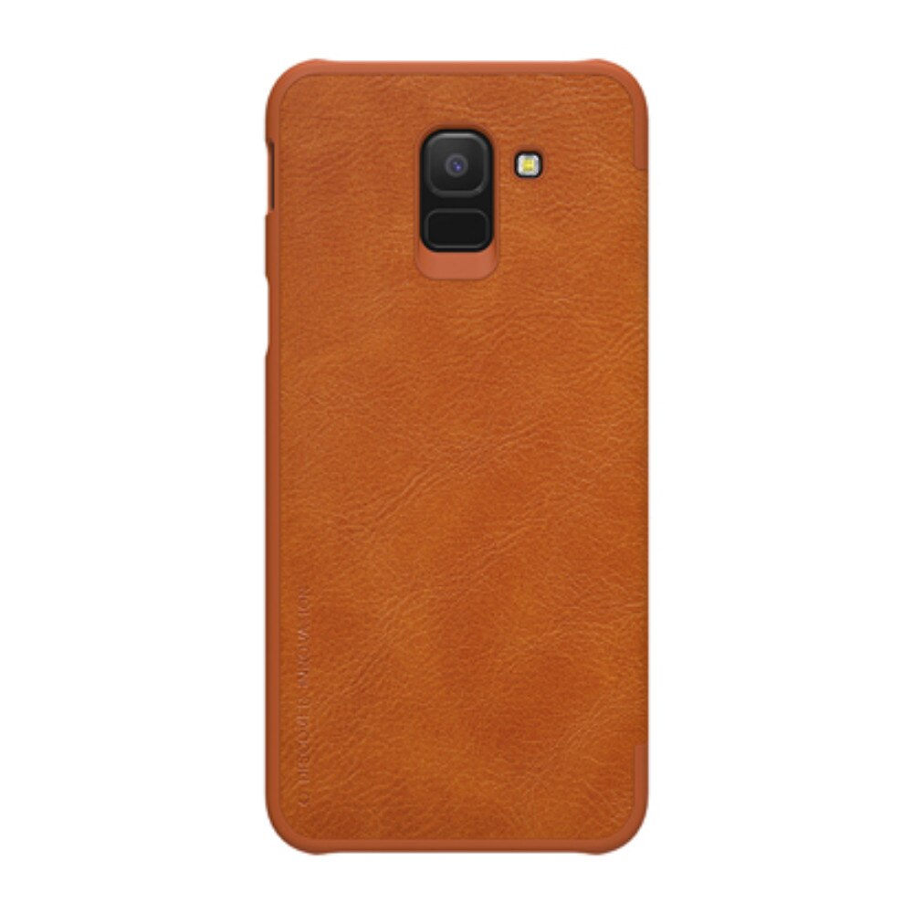 Husa tip carte Nillkin Qin pentru Samsung Galaxy J6 2018 , maro