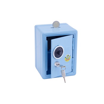 Pusculita seif metalica Jolly-bleu-15x10x11 cm Pusculita seif metalica Jolly-bleu-15x10x11 cm