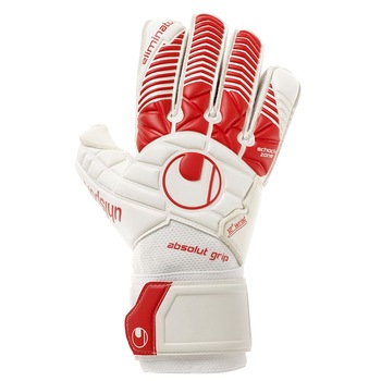 Manusi portar Uhlsport Absolutgrip Rosu/alb, 12 Manusi portar Uhlsport Absolutgrip Rosu/alb, 12