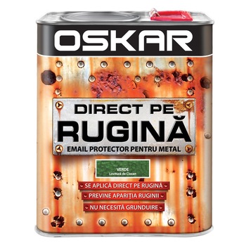 Vopsea Oskar Direct pe Rugina Verde Inchis Lovitura de Ciocan 2.5l Vopsea Oskar Direct pe Rugina Verde Inchis Lovitura de Ciocan 2.5l