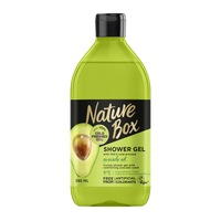Gel de dus Nature Box cu ulei de avocado 100% presat la rece, vegan, 385 ml