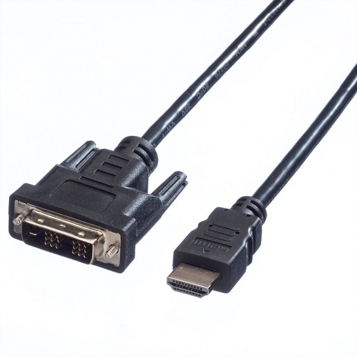 Кабел MYCON CON5522, HDMI-DVI, DVI-D 18+1 Single-Link, M-M, 2 M