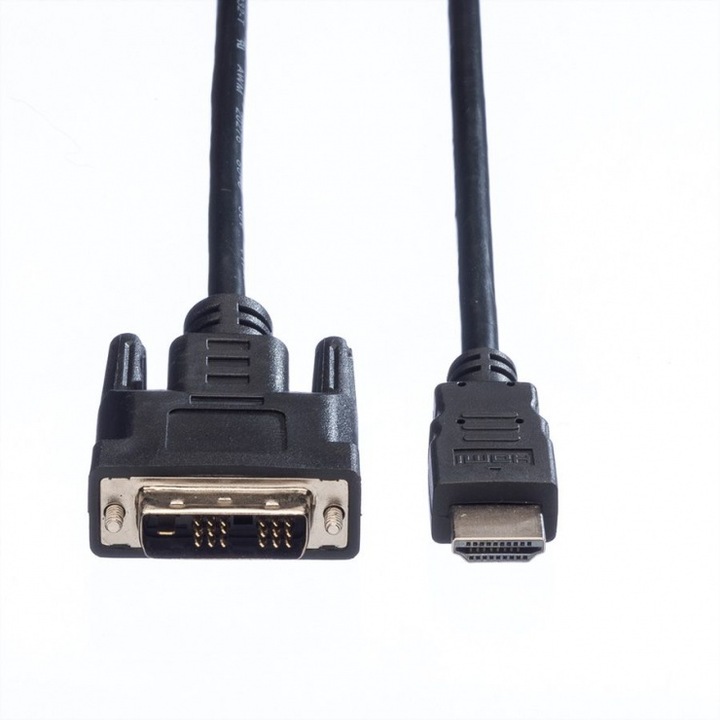 Кабел MYCON CON5519, HDMI-DVI, DVI-D 18+1 Single-Link, M-M, 1 M