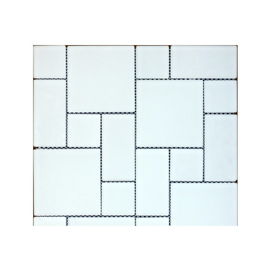 Mozaic alb din sticla GL019 - 1mp