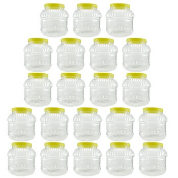 Pachet 21 bucati - Borcan 2L din plastic alimentar, Pet cu capac prin infiletare Pachet 21 bucati - Borcan 2L din plastic alimentar, Pet cu capac prin infiletare